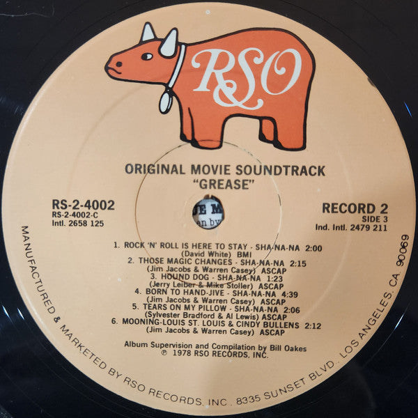 Various - Grease (The Original Motion Picture) - VG+ 2 LP Record 1978 RSO USA Vinyl - Soundtrack - Shuga Records