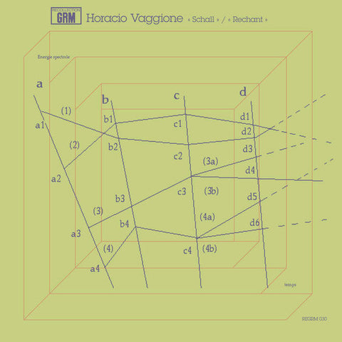Horacio Vaggione - Schall / Rechant - New LP Record 2024 Recollection GRM Austria Vinyl - Electronic / Electroacoustic / Musique Concrète - Shuga Records
