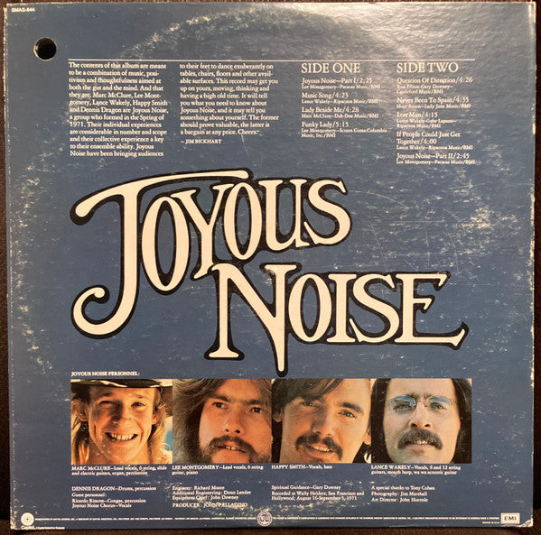 Joyous Noise - Joyous Noise - VG+ LP Record 1971 Capitol USA Vinyl - Rock / Folk Rock / Acoustic - Shuga Records