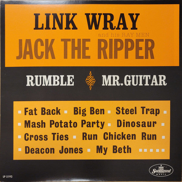 Link Wray And His Ray Men – Jack The Ripper (1963) - New LP Record 2024 Sundazed Mono Blood Red Vinyl - Rock & Roll - Shuga Records