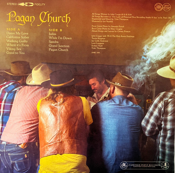 John Craigie - Pagan Church - New LP Record 2024 Zabriskie Point Black Vinyl & Poster - Folk Country - Shuga Records