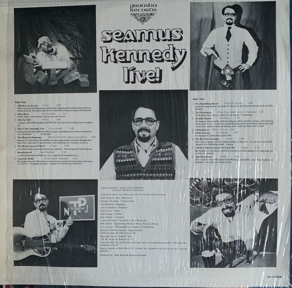 Seamus Kennedy - Seamus Kennedy Líve! - VG+ LP Record 1985 Gransha USA Original Vinyl - Celtic Folk / Comedy Folk - Shuga Records