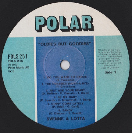 Svenne & Lotta - Oldies But Goodies - Mint- (VG+ cover) LP Record 1973 Polar Denmark Original Vinyl - Pop - Shuga Records