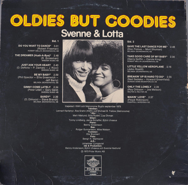 Svenne & Lotta - Oldies But Goodies - Mint- (VG+ cover) LP Record 1973 Polar Denmark Original Vinyl - Pop - Shuga Records