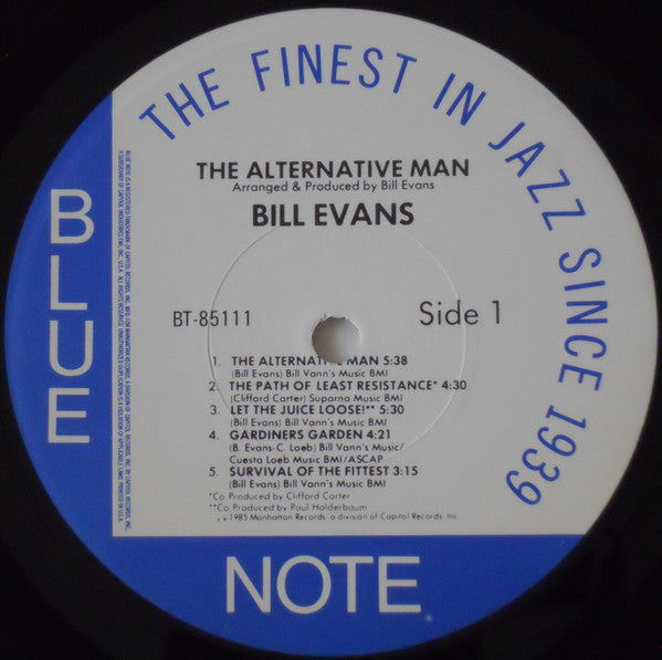 Bill Evans - The Alternative Man - Mint- LP Record 1985 Blue Note USA Vinyl - Jazz / Fusion / Post Bop - Shuga Records