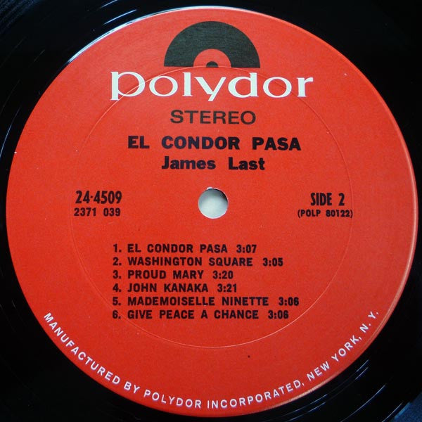 James Last - El Condor Pasa - VG+ LP Record 1970 Polydor USA - Latin / Funk / Boogaloo - Shuga Records