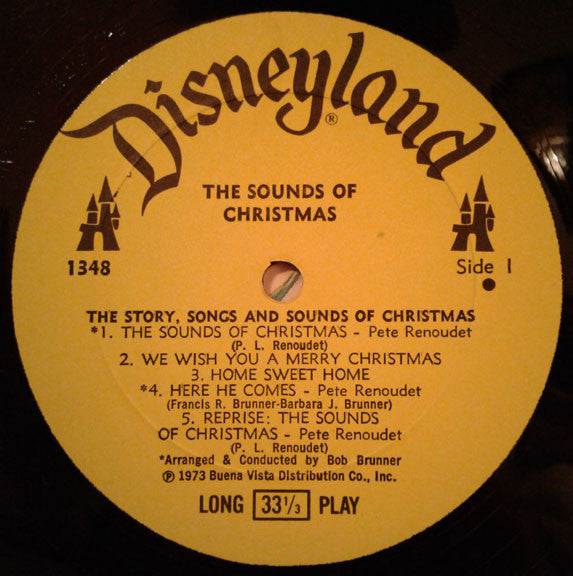 Walt Disney - The Sounds Of Christmas - Mint- LP Record 1973 Disneyland USA Original Vinyl - Children's / Story / Special Effects / Holiday - Shuga Records