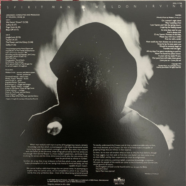 Weldon Irvine - Spirit Man (1975) - Mint- LP Record 1996 BMG USA RARE Vinyl - Funk / Jazz-Funk / Soul