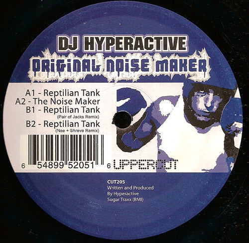 DJ Hyperactive - Original Noise Maker - Reptilian Tank - New 12" Single Record 2004 Uppercut Dust Traxx Vinyl - Chicago Techno - Shuga Records