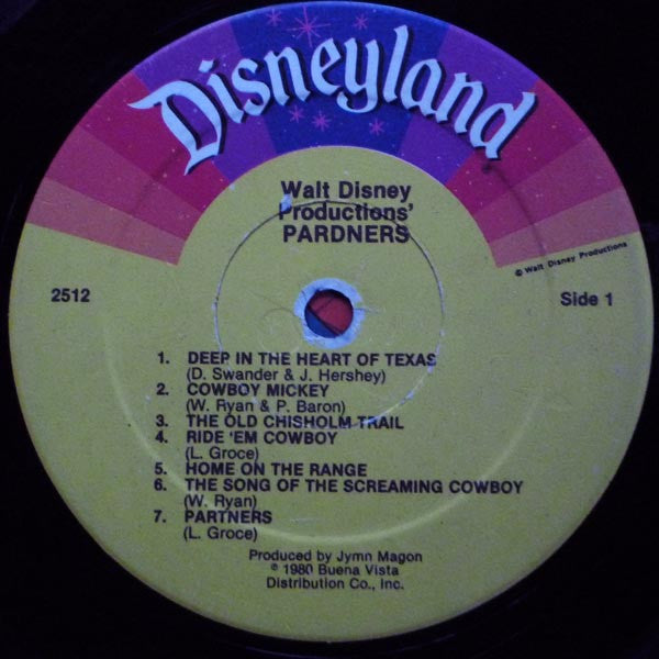 Larry Groce And The Disneyland Children's Sing-Along Chorus - Pardners - VG+ LP Record 1980 Walt Disney Disneyland USA Vinyl - Children's / Country - Shuga Records
