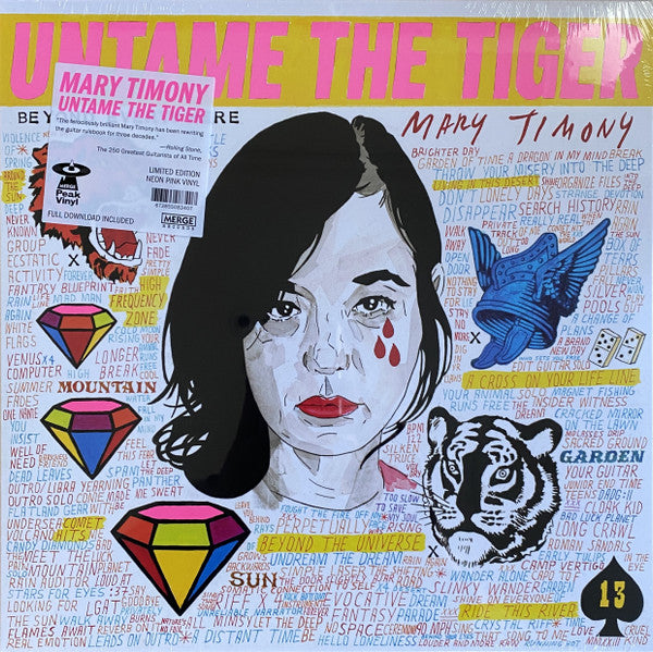 Mary Timony - Untame The Tiger - New LP Record 2024 Merge Peak Pink Neon Vinyl - Indie Rock - Shuga Records
