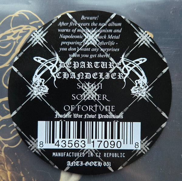 Departure Chandelier – Satan Soldier Of Fortune - New LP Record 2024 Nuclear War Now! Red/Black Smoke Vinyl, Poster, Insert & Download - Black Metal - Shuga Records