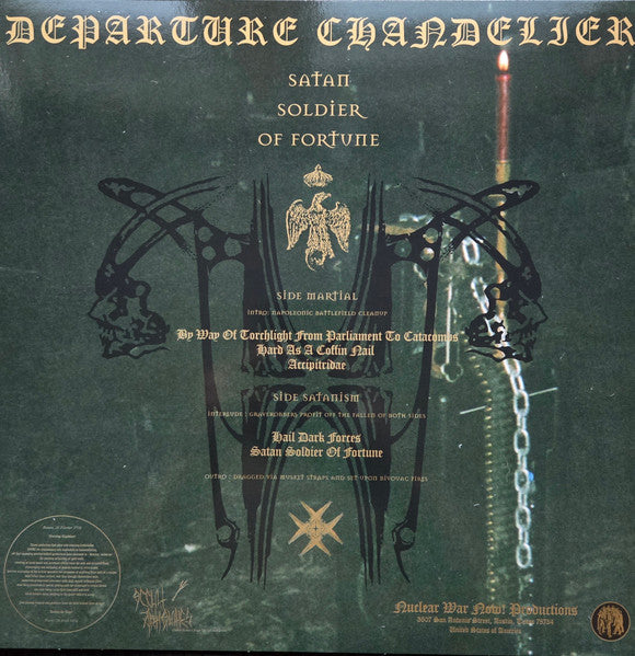 Departure Chandelier – Satan Soldier Of Fortune - New LP Record 2024 Nuclear War Now! Red/Black Smoke Vinyl, Poster, Insert & Download - Black Metal - Shuga Records