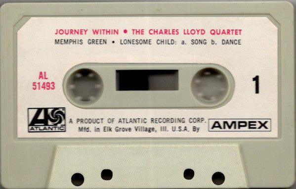 The Charles Lloyd Quartet - Journey Within - VG+ Cassette Tape 1967 Atlantic AMPEX USA Original with Clamshell Case - Jazz / Post Bop / Modal - Shuga Records