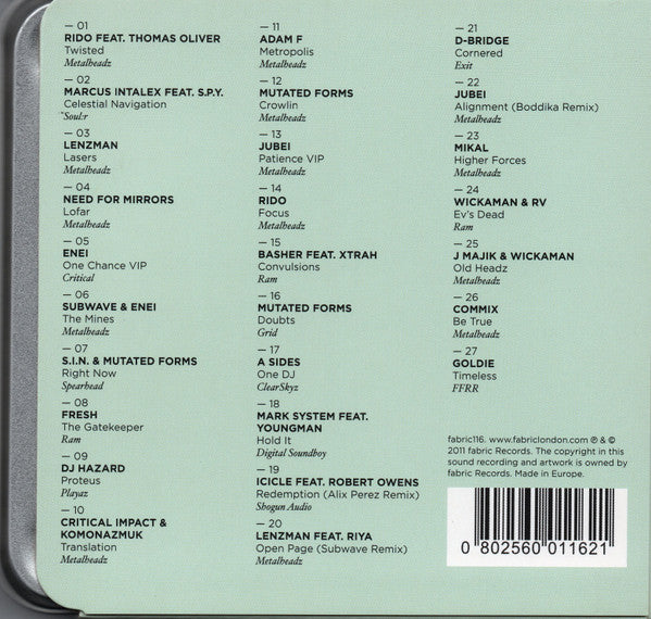 Goldie - Fabriclive 58 - New CD 2011 Fabric UK Press & Metal Tin Case - Drum n Bass - Shuga Records