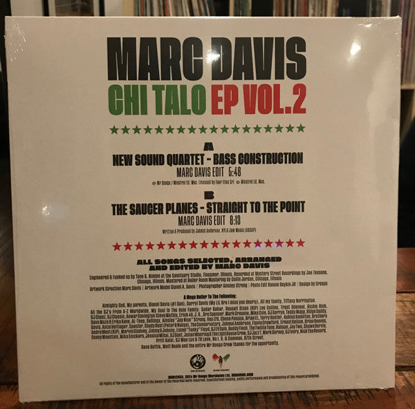 Marc Davis - Chi Talo EP Volume 2 - New 12" EP Record 2024 Mr Bongo UK Red Vinyl (300 Made) - Chicago Funk / Boogie / Disco - Shuga Records