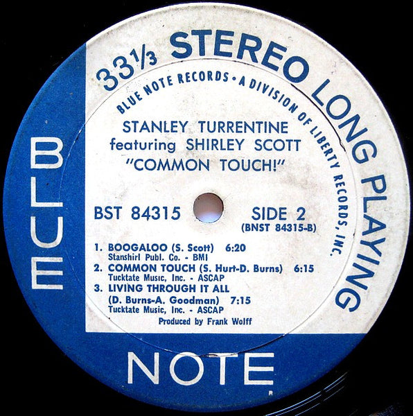 Stanley Turrentine Featuring Shirley Scott - Common Touch - VG LP Record 1968 Blue Note USA Vinyl - Jazz / Jazz-Funk / Soul-Jazz - Shuga Records