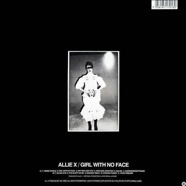 Allie X - Girl With No Face - Mint- LP Record 2024 Twin Music Oxblood Red Vinyl & Poster - Avant-pop / Glam Rock - Shuga Records