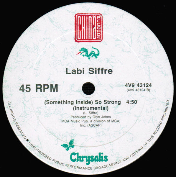 Labi Siffre - So Strong - Mint- 12" Single Record 1987 China Chrysalis USA Vinyl - Synth-pop / Soul - Shuga Records