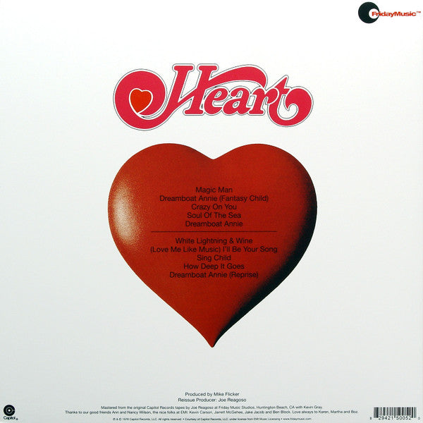 Heart - Dreamboat Annie - (1975) - Mint- LP Record 2011 Friday Music 180 gram Black Vinyl - Pop Rock / Soft Rock - Shuga Records