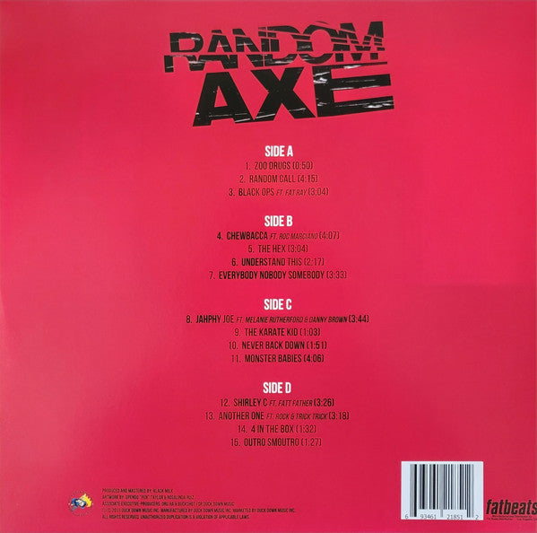 Random Axe - Random Axe (2011) - New 2 LP Record 2024 Duck Down Fat Beats Exclusive Blue Vinyl - Hardcore Hip-Hop / Thug Rap - Shuga Records