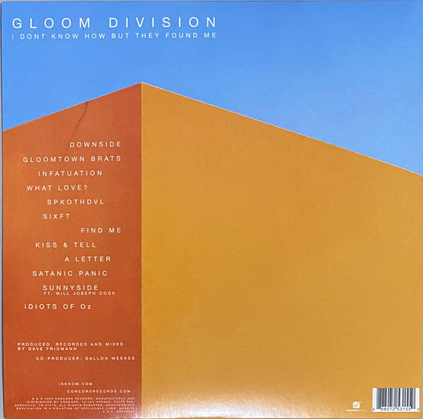 Signed Autographed - I DONT KNOW HOW BUT THEY FOUND ME - GLOOM DIVISION - New LP Record 2024 Concord Dreamsicle Orange Swirl Vinyl & Stuff :) - Alternative Rock / Pop Rock - Shuga Records