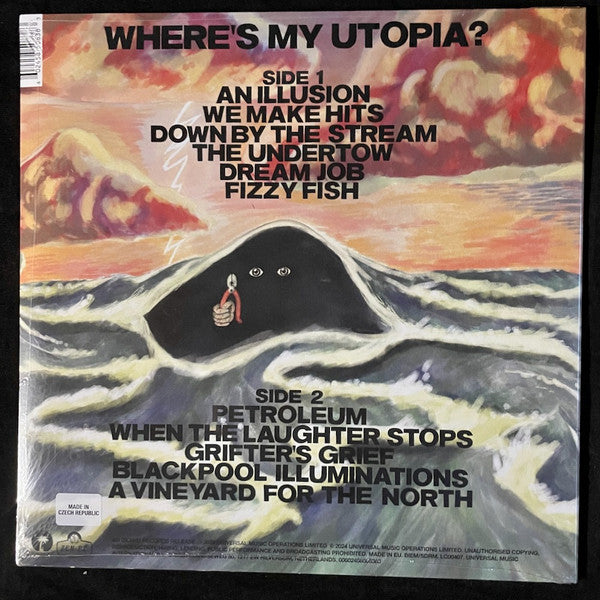 Yard Act - Where’s My Utopia? - Mint- LP Record 2024 Island ZEN F.C. Utopian Orange Vinyl, Insert & Sticker Sheet - Alternative Rock / Post-Punk - Shuga Records