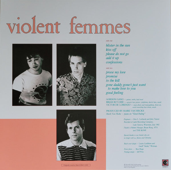 Violent Femmes - Violent Femmes (1983) - New 3 LP Record Box Set 2024 Craft Recordings USA 180 gram Vinyl & 7" - Alternative Rock / Pop Rock / Punk - Shuga Records