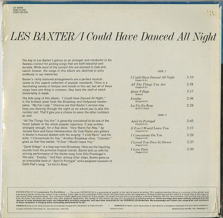 Les Baxter - I Could Have Danced All Night - LP Record 1966 Pickwick USA Vinyl - Jazz / Space-Age / Exotica - Shuga Records