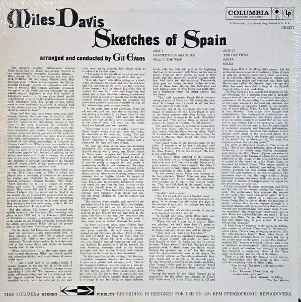 Miles Davis - Sketches Of Spain (1960) - VG LP Record 1963 Columbia USA 360 Label Vinyl - Jazz / Modal - Shuga Records