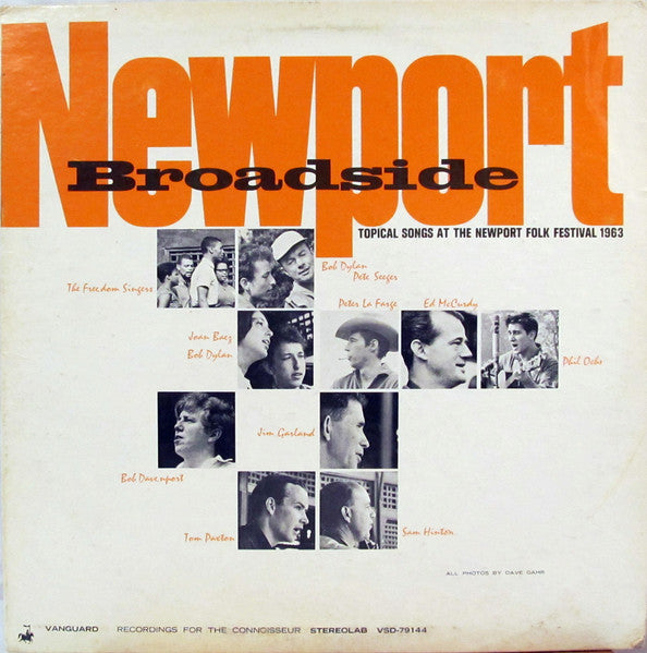 Various ‎(Bob Dylan/Phil Ochs/Joan Baez) – Newport Broadside - VG+ LP Record 1968 Vanguard USA Stereo Original Vinyl - Folk / Gospel / Country Blues - Shuga Records