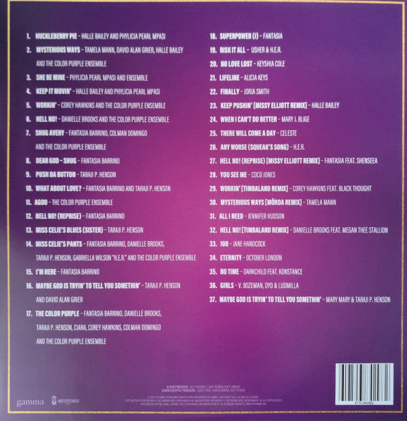 Various - The Color Purple - Music From And Inspired By - Mint- 3 LP Record 2024 WaterTower Gamma USA Purple Vinyl - Musical - Shuga Records