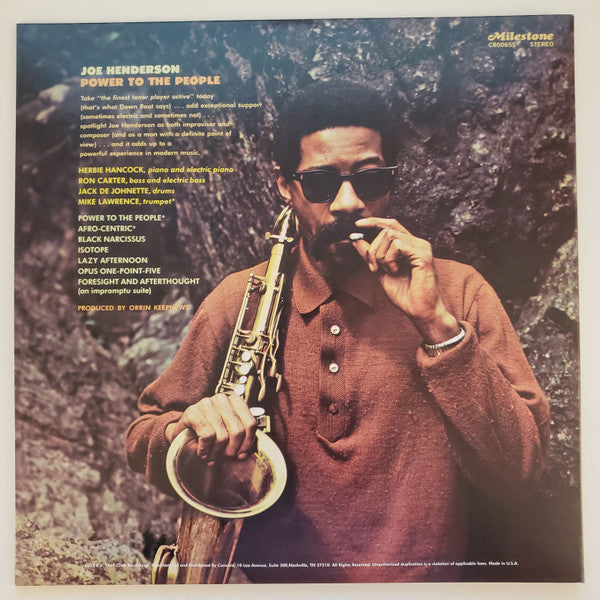Joe Henderson - Power To The People (1969) - Mint- LP Record 2024 Milestone Jazz Dispensary Top Shelf Series 180 gram Vinyl - Jazz / Post Bop / Hard Bop - Shuga Records