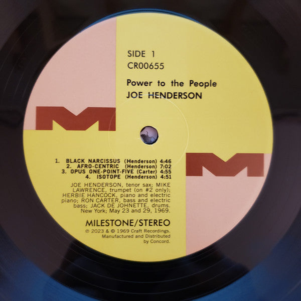 Joe Henderson - Power To The People (1969) - Mint- LP Record 2024 Milestone Jazz Dispensary Top Shelf Series 180 gram Vinyl - Jazz / Post Bop / Hard Bop - Shuga Records