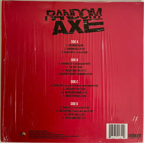 Random Axe - Random Axe (2011) - New 2 LP Record 2024 Duck Down USA Black Vinyl - Hardcore Hip-Hop - Shuga Records