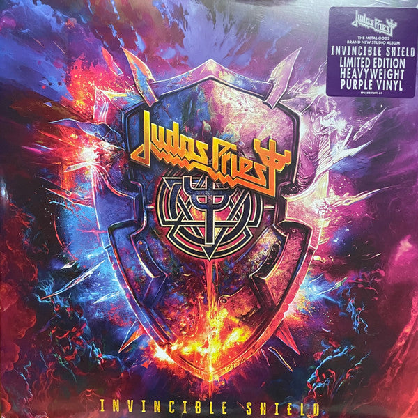 Signed Autographed - Judas Priest - Invincible Shield - New 2 LP Record 2024 Epic USA Purple Vinyl & Signed Insert - Hard Rock / Heavy Metal