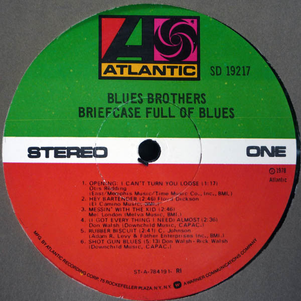 The Blues Brothers ‎– Briefcase Full Of Blues - Mint- LP Record 1978 Atlantic USA Vinyl - Chicago Blues