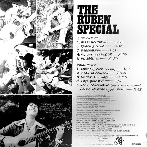 Ruben Romero - The Ruben Special - New LP Record 1978 Private Press USA Vinyl - Psychedelic Rock / Jazz-Rock / Latin Jazz - Shuga Records
