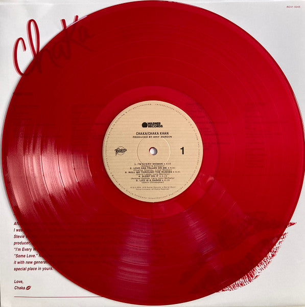 Chaka Khan - Chaka - New LP Record 2024 Warner Tattoo Barnes & Noble Exclusive Ruby Red Vinyl - Soul / Funk / Disco - Shuga Records