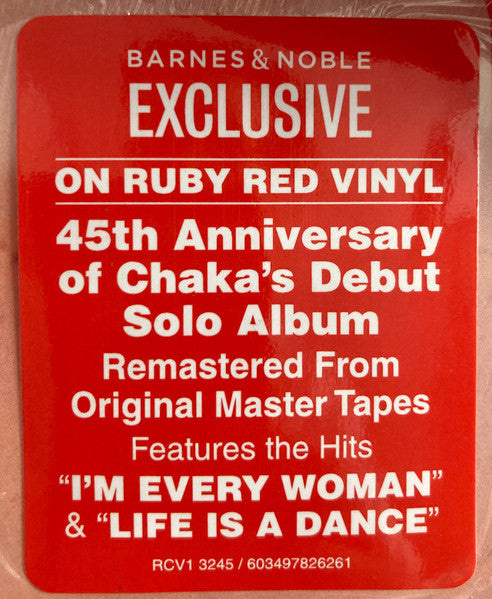 Chaka Khan - Chaka - New LP Record 2024 Warner Tattoo Barnes & Noble Exclusive Ruby Red Vinyl - Soul / Funk / Disco - Shuga Records