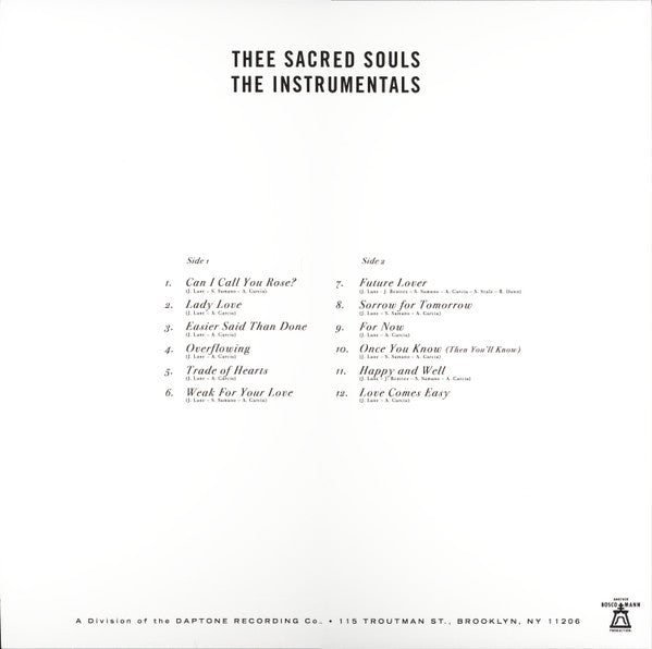 Thee Sacred Souls - The Instrumentals - New LP Record 2024 Penrose Red Vinyl - Soul / Rhythm & Blues - Shuga Records