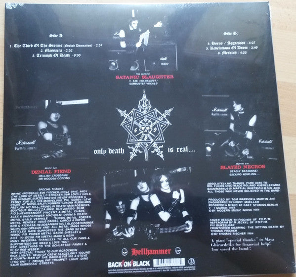 Hellhammer - Apocalyptic Raids (1984) - Mint- EP Record 2008 Back On Black UK Clear 180 gram Vinyl - Black Metal - Shuga Records