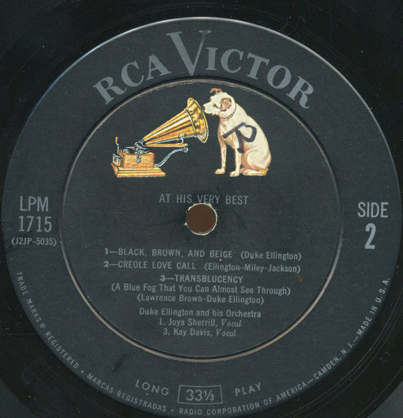 Duke Ellington And His Orchestra - At His Very Best - VG+ LP Record 1959 RCA USA Vinyl - Jazz / Big Band - Shuga Records