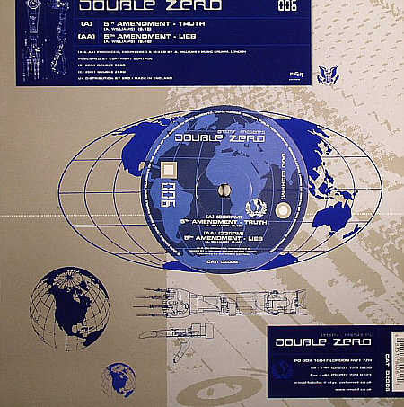 5th Amendment - Truth / Lies - New 10" Single Record 2001 Double Zero UK Vinyl - Drum n Bass - Shuga Records