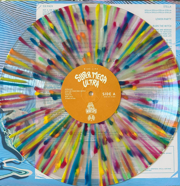 Wine Lips - Super Mega Ultra - New LP Record 2024 Reverberation Appreciation Levitation Splatter Vinyl - Garage Rock - Shuga Records