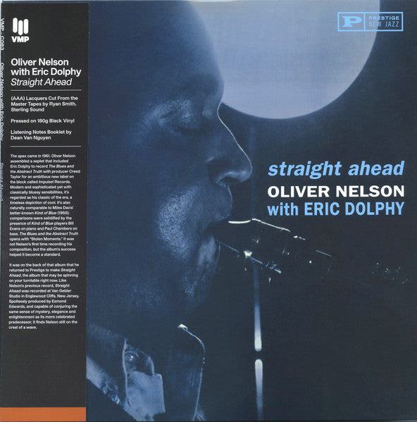Oliver Nelson with Eric Dolphy - Straight Ahead (1961) - New LP Record 2024 New Jazz Prestige Vinyl Me Please 180 gram Vinyl, Insert & OBI - Jazz / Bop / Post Bop - Shuga Records