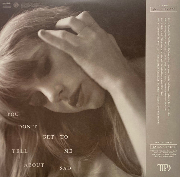 Taylor Swift - The Tortured Poets Department - New 2 LP Record 2024 Republic Beige The Bolter Version Vinyl & Book - Synth-pop / Pop Rock - Shuga Records
