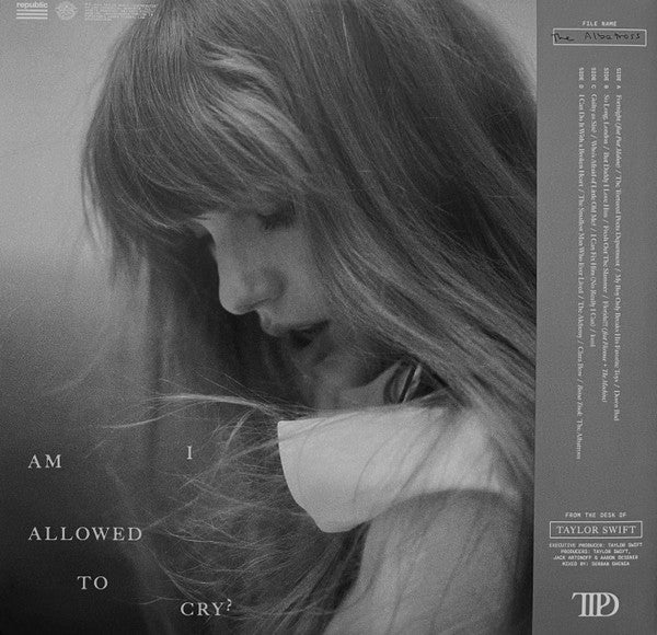 Taylor Swift - The Tortured Poets Department - New 2 LP Record 2024 Republic Smoke Grey The Albatross Vinyl & Book - Synth-pop / Pop Rock - Shuga Records