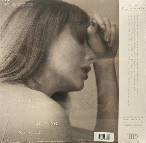Taylor Swift - The Tortured Poets Department - Mint- 2 LP Record 2024 Republic The Manuscript Ghosted White Vinyl & Book - Synth-pop / Pop Rock - Shuga Records