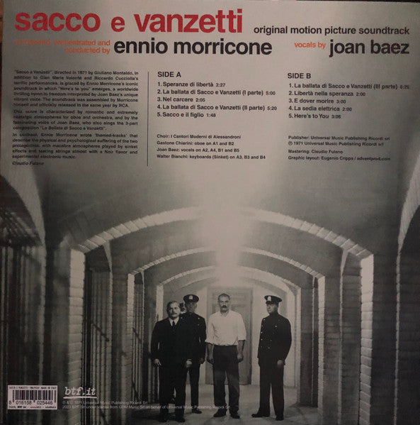 Ennio Morricone - Sacco E Vanzetti (Original Motion Picture 1971) - Mint- LP Record Store Day UK 2024 btf.it Italy RSD Clear Vinyl - Soundtrack - Shuga Records